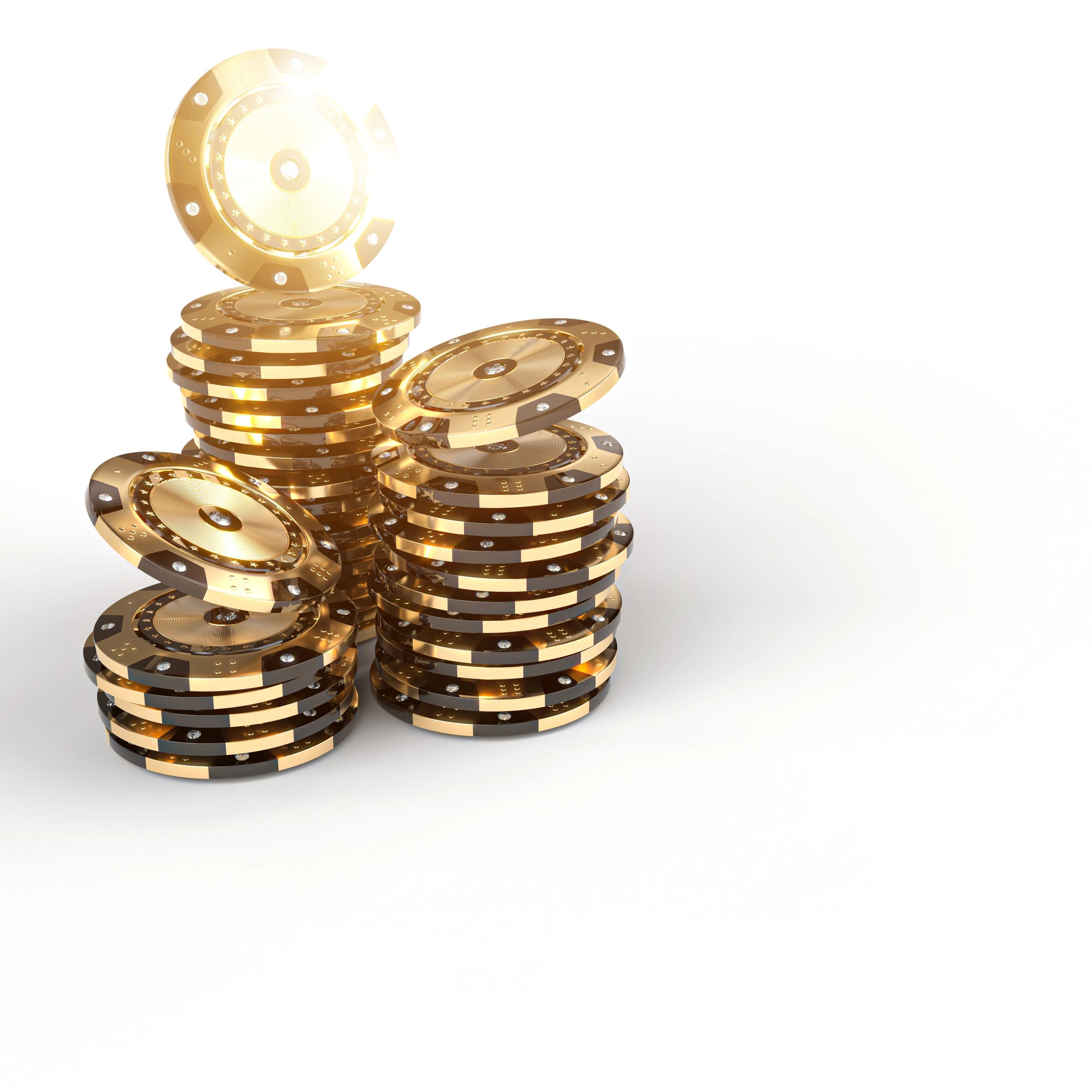 Black and gold casino chips representing Casino Gifts USA